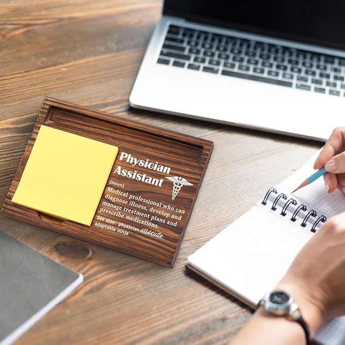 Physician Assistant Sticky Notepad Holder, Thank You Gifts for Physician Assistant, Appreciation Gifts for PA School Nurse Week Gift PA Student Graduation Gifts Sticky Note Pad Holder TZP26