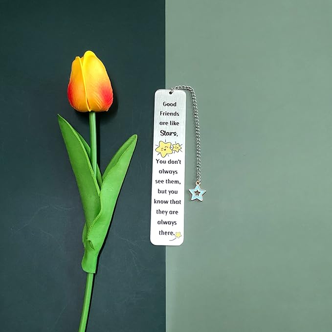 Bookmark for Good Friend Birthday Gifts True Friendship Appreciate Bestie Bookmark Inspirational Best Friends Women Men Birthday Personalized Present Book Lover Retirement Christmas Stars Keepsakes