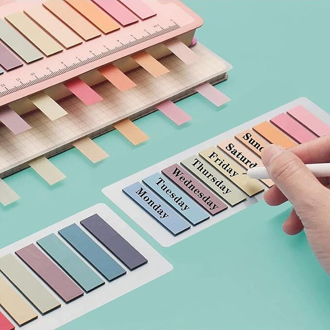 ELII 700PCS Transparent Sticky Notes,Clear Waterproof 3 x 3 inch See Through Memo Pad,Translucent Writable Index Tabs for Annotating Books, Office & School Study Supplies