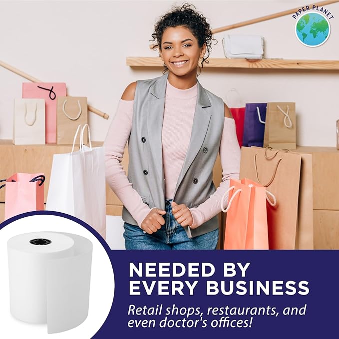 Thermal Paper for Toast POS (Toast TP200 Thermal Printer) by Paper Planet | Credit Card Machine Receipt Paper for Toast TP200 Terminal Printer | 80 Rolls