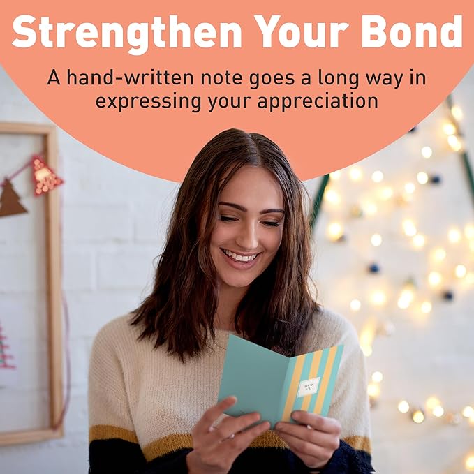 S&O Palm Beach Thank You Cards with Envelopes, Blank Greeting sheets for Handwritten Messages, Set of 24 stylish Notes and Covers, Assorted Thank You decor notes with Color full Envelopes Mix & Match