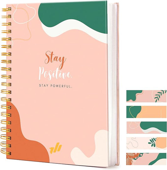 Hardcover Spiral Journal, 10.25" x 7.25", 300 Pages Large College Ruled Notebook for Women, Ideal for Writing, Journaling, Note-Taking, Work, School