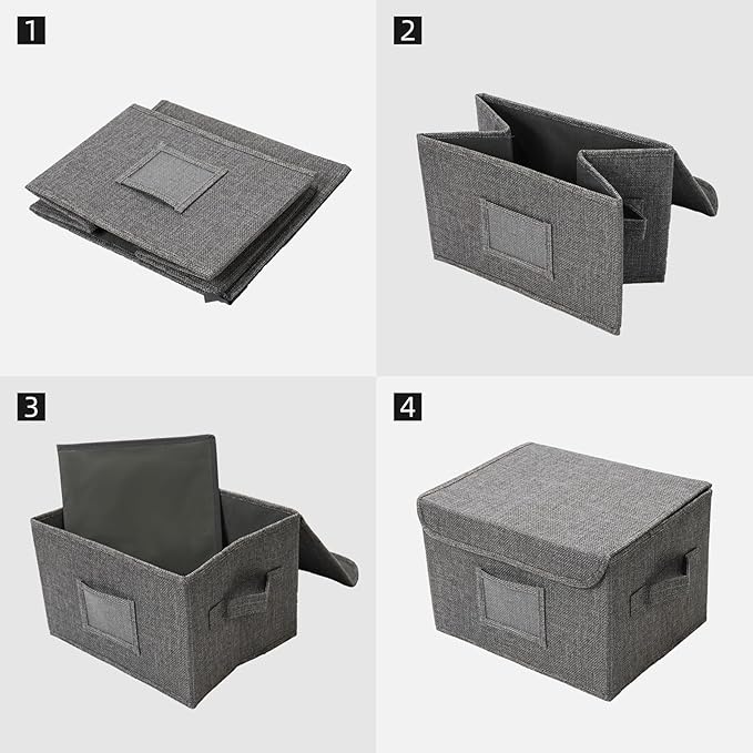 Vienrose Greeting Card Organizer Storage Box with 20 Removable Dividers, 84 Self-stick Labels, Perfect for Photos, Envelopes, Scrapbooking, Paper, Stickers Holder 1 Pack Grey