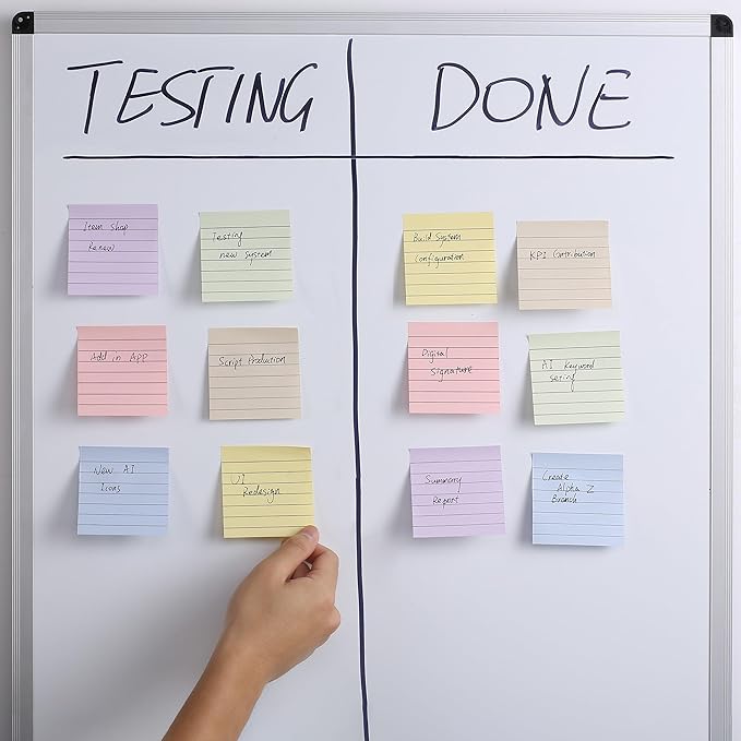 Mr. Pen- Lined Sticky Notes 3x3, 12 Pads, 720 Sheets in Total, Morandi Colors, Sticky Notes with Lines, Sticky Note Pads, Sticky Pads, Sticky Notes Lined, Colorful Sticky Notes, Mr Pen Sticky Notes