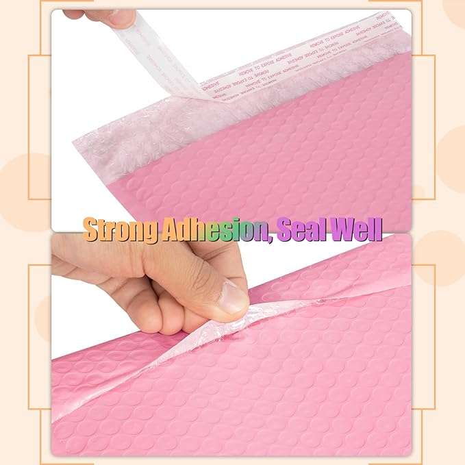 8.5 x 12 Inch Pink Bubble Mailers 30 Pack, Self-Seal Poly Padded Envelope, Waterproof Shipping Bags for Small Business