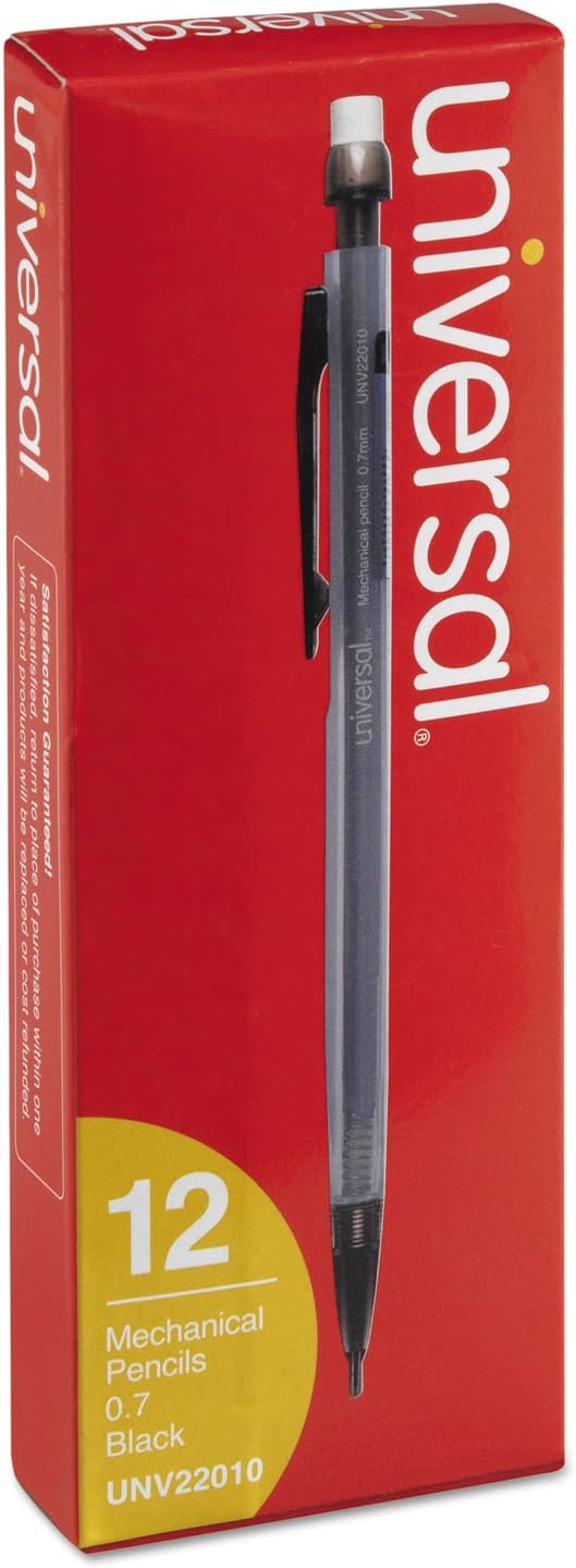 Universal 22010 Mechanical Pencil, 0.7mm, Smoke, Dozen