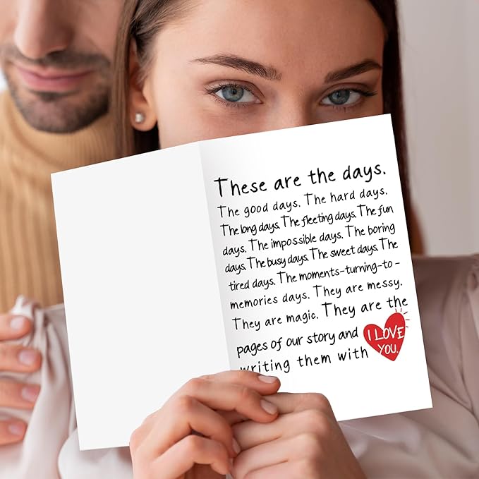 Valentines Day Card for Him Her, Romantic Valentines Day Card for Husband, Valentine's Day Card Gifts for Boyfriend, Anniversary Card Gifts for Men, Birthday Cards for Women, Love Card