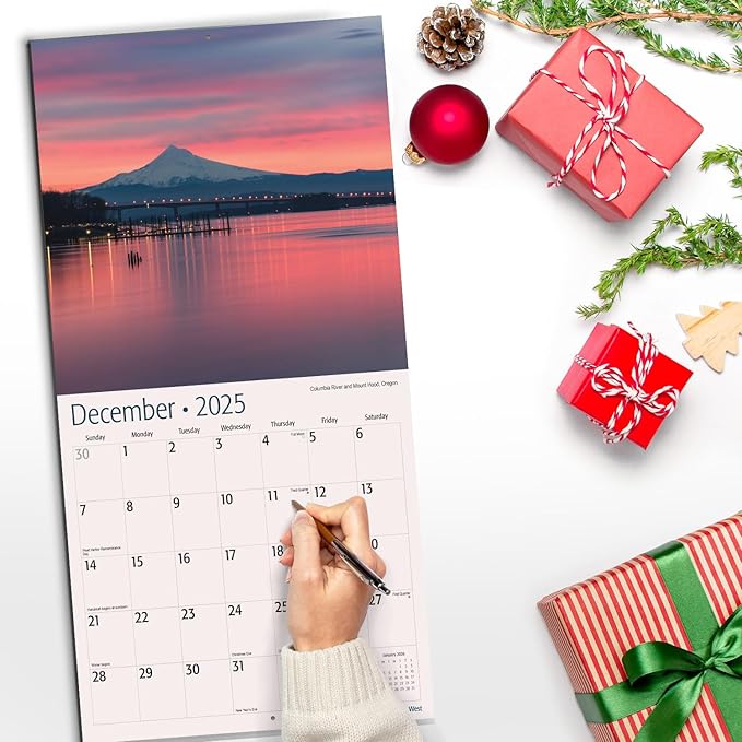 RED EMBER American West 2025 Wall Calendar 12 Month | 12" x 24" Open | Thick & Sturdy Paper | Giftable | Calendar 2025