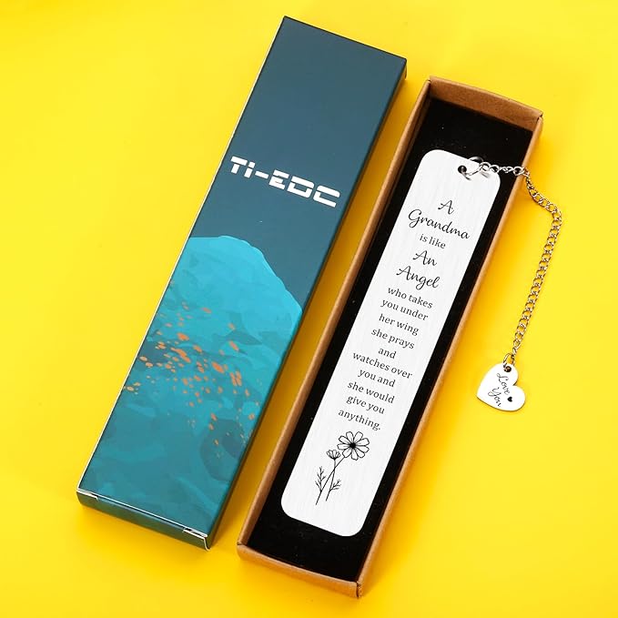 Mother's Day Gift for Grandma Bookmark Gift for Grandmother from Grandaughter Grandson Birthday Gifts for Grandma Nana Grammy Grandmother Gift from Teens Kid Christmas Valentines Gifts Ideas