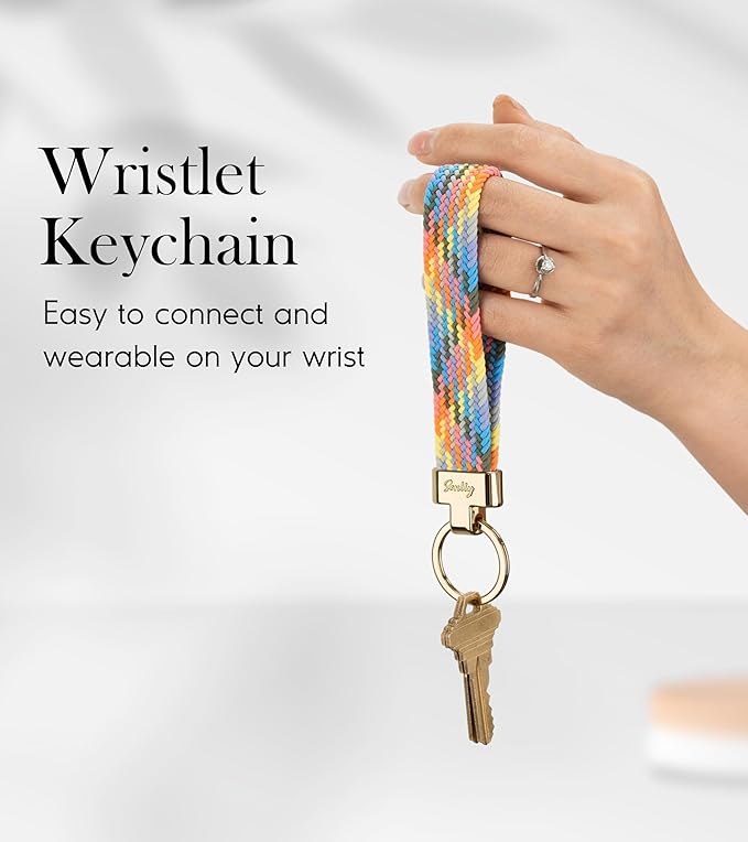 SENLLY Wristlet Lanyard, Stretchy Keychain Holder, Original Elastic Anti-Drop Design Keyring