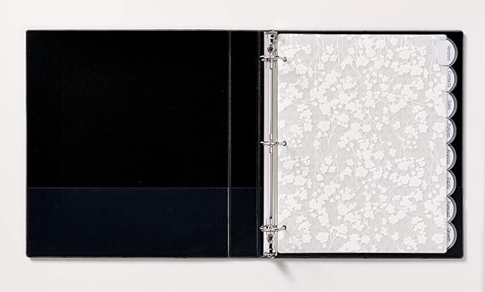 Avery Insertable Style Edge Plastic Dividers for 3 Ring Binders, 8-Tab Set, Assorted White Frosted Designs, 1 Set (11291)