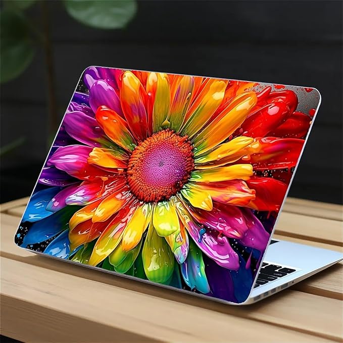 Compatible with MacBook 12 Inch A1534, Colorful Rainbow Sunflowers Hard Plastic Shell Cover Case