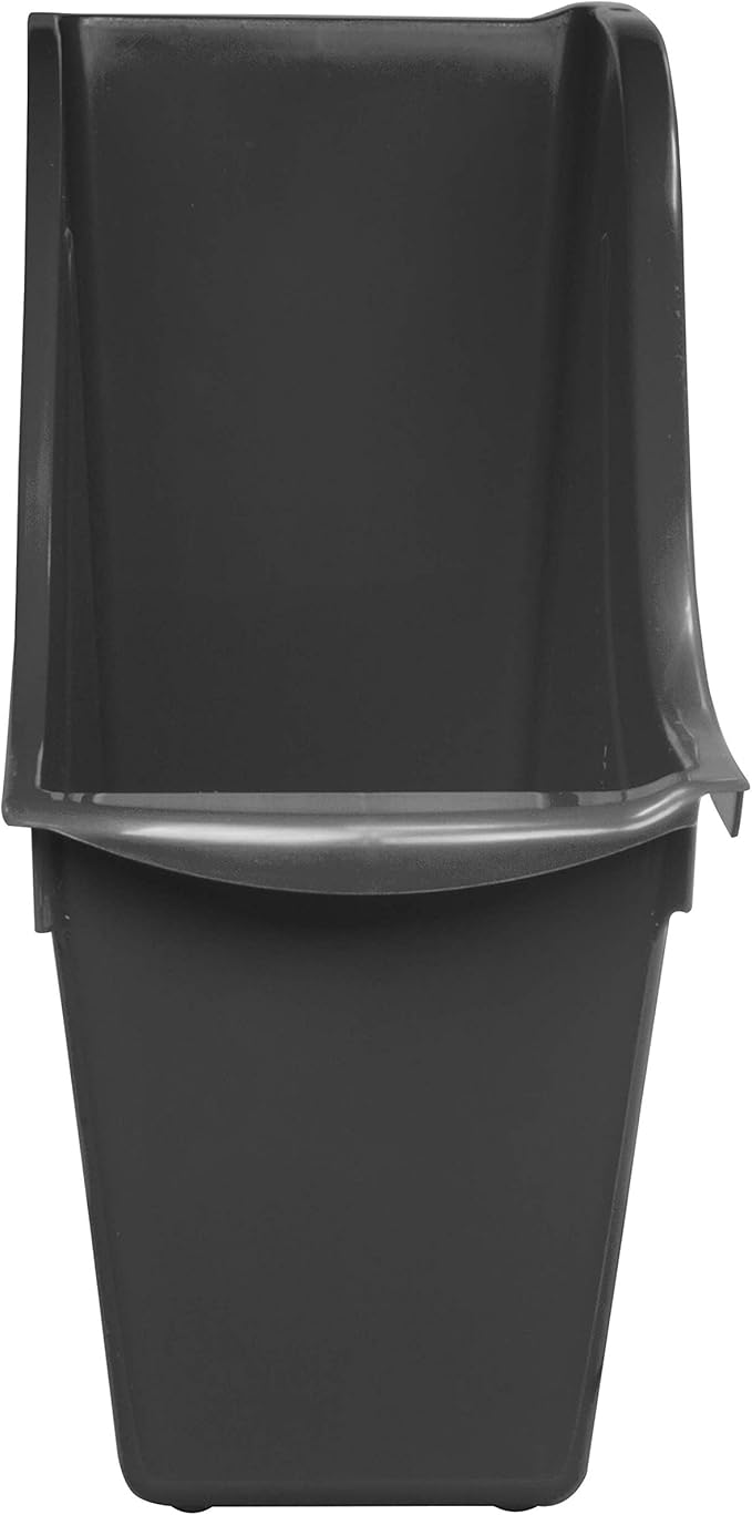 Storex Small Book Bin, Linking Storage Bins, Dry Erase Surface, 11.75" x 8.5" x 4.5", Onyx, 6-Pack, Oynx