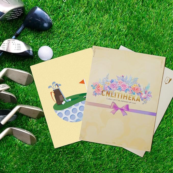 Golf Pop Up Greeting Card, Multi-Occasion: Father's Day, Birthday, Anniversary, Retirement