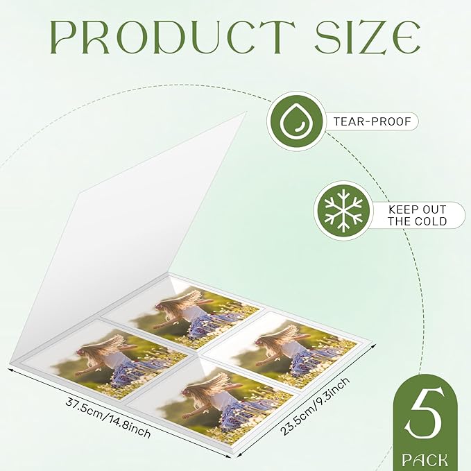 5 Pack Letter Size Laminating Pouch Carrier 9 x 15" Laminator Carrier Sleeve Laminating Carriers Sheets Lamination Carrier Thermal Protection for Most Laminating Pouch