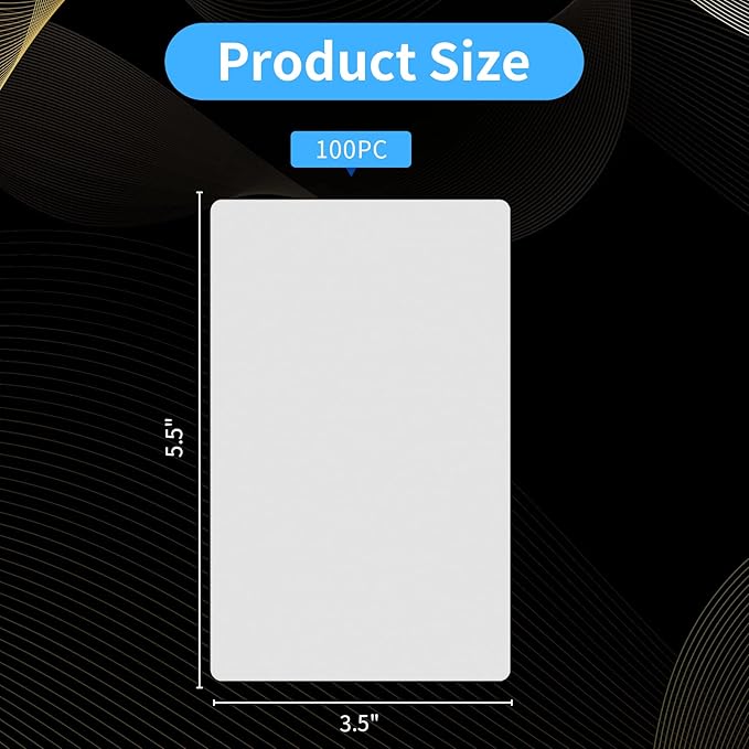 Index Card Laminating Pouches 3x5 File Card Laminating Pouches Lamination Pouches Recipe Card Laminating Pouches for Work Permits Pass Cards Student ID Cards (100, 5mil)