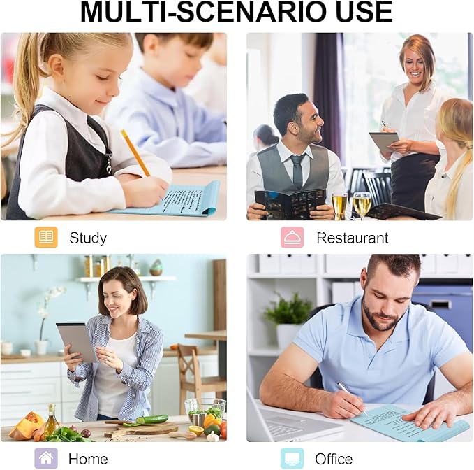 Utron 6 PCS Small Legal Pads 5x8 Blue, Narrow Ruled Small Note Pads 5x8, Micro Perforated Writing Pad, College Ruled Legal Notepads 5x8 for Study, Office, To-Do Lists(30 Sheets/Small Notepad)