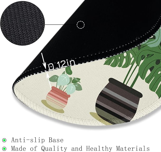 Gctriki Cute Round Mouse Pad, Inspirational Small Computer Mouse Pads for Desk Laptop Travel Gaming, Stitched Edge Non-Slip Rubber Base, Funny Home Office Desk Accessories Decor for Women