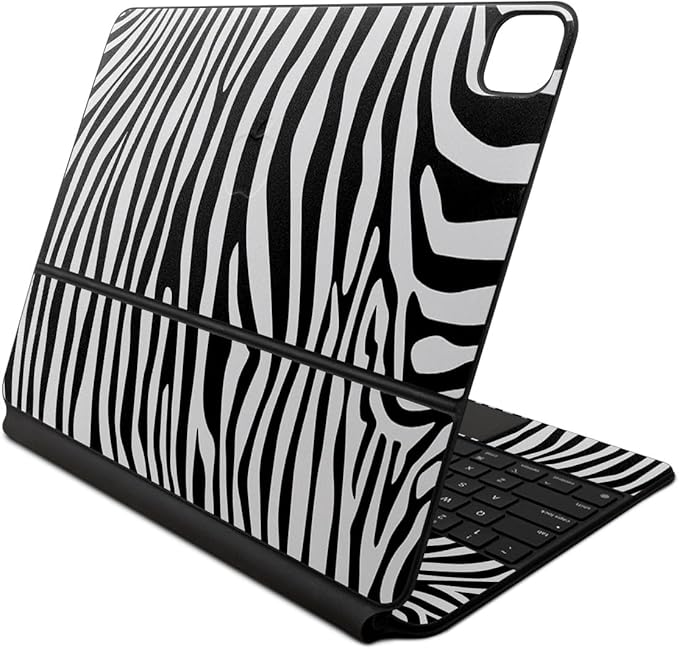Skin Compatible with Apple Magic Keyboard for iPad Air 13-inch (M2) 2024 - Black Zebra - Premium 3M Vinyl Protective Wrap Decal Cover - Easy to Apply | Crafted in The USA by MightySkins