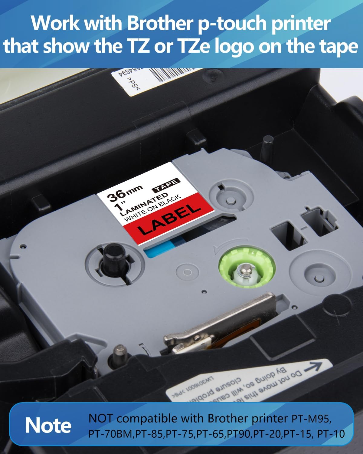 Weemay 3 Pack TZe451 24mm Black on Red Laminated Label Tape Compatible with Brother Label Maker Tape TZe-451 TZe 451 TZ-451 TZ451 for PTouch PT-E500 PT-D600 PT-P750W PT-P900W Printer, 1 in x 26.2 ft