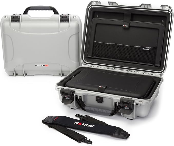 Nanuk 923 Hard Camera Case with Laptop Insert Kit, Silver (923-LK05)