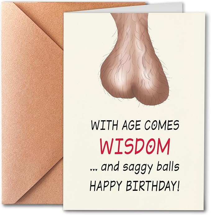 Funny Rude Adult Themed Perfect for Birthdays, Funny Anniversary Card for Husband and Boyfriend, Witty Joke Best Wishes Celebration Card, Perfect for Friends, Family, Spouse