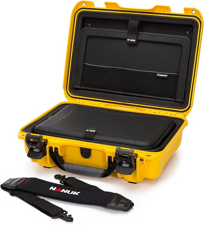 Nanuk 923 Hard Camera Case with Laptop Insert Kit, Yellow (923-LK04)