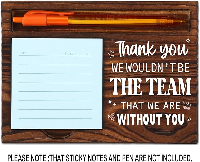 Thank You Gift for Team, Coworkers Gifts for Men Women, Team Employee Appreciation Gifts, We Wouldn't Be The Team That We are Without You Office Self-Stick Note Pad Holders SD133