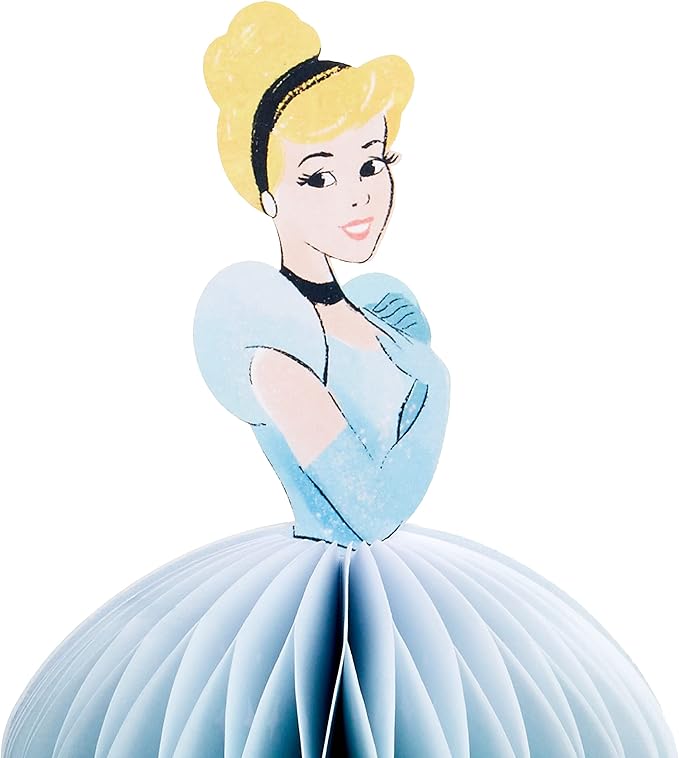 Hallmark Paper Wonder Disney Princess Pop Up Birthday Card (Honeycomb Cinderella) for Birthdays, Encouragement, All Occasions