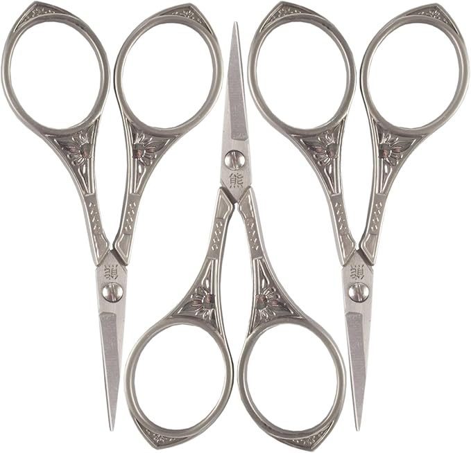 JubileeYarn Sun Motif Embroidery Craft Scissors - Bronze - 3 Scissors