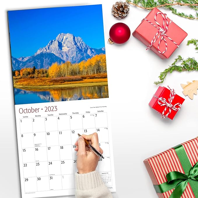RED EMBER America's National Parks 2023 Hangable Monthly Wall Calendar | 12" x 24" Open | Thick & Sturdy Paper | Giftable | America's Beautiful Parks