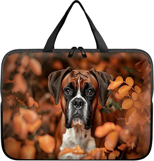 Universal Tablet Laptop Sleeve Case 10 inch, Dog Autumn Slim Carrying Case Durable Handbag Travel Laptop Bag for 7 to 10-inch Laptops/Notebook/Kids Tablet/ipad/eBook Readers