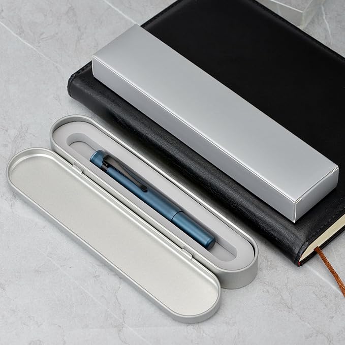 Hongdian M2 Black Forest Mini Rollerball Pen, Fine Point 0.5mm, Sleek Aluminium Pocket Pen with Black Ink Refill, Ideal for Travel & Signature (Midnight Blue)