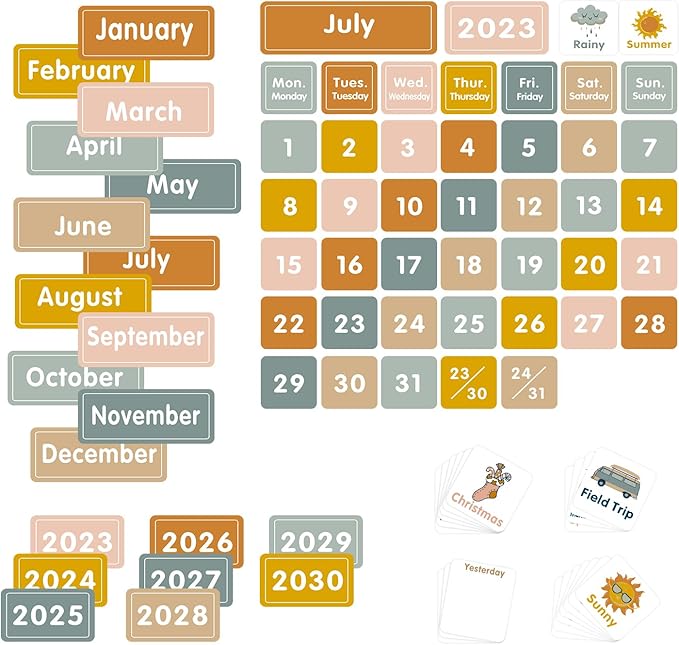 REGELETO Boho 46+3 Pockets Calendar Pocket Chart with 92 Cards for Classroom,Large Size: 28.75 x 24 inch Black Monthly Calendar and Weather Pocket Chart for Kids Learning for Home or Kindergarten