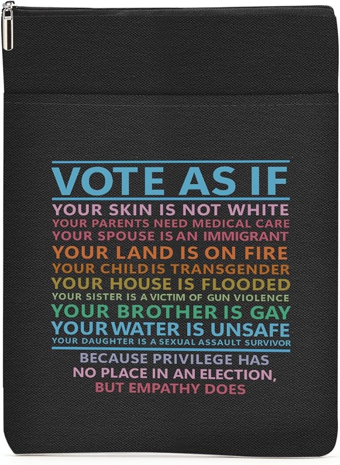 Book Themed Gifts Waterproof Book Sleeve Book Pouch LGBT Equality Rights Reading Gifts for Women Friend Book Covers for Paperbacks Book Accessories Book Protector with Zipper and Front Pocket