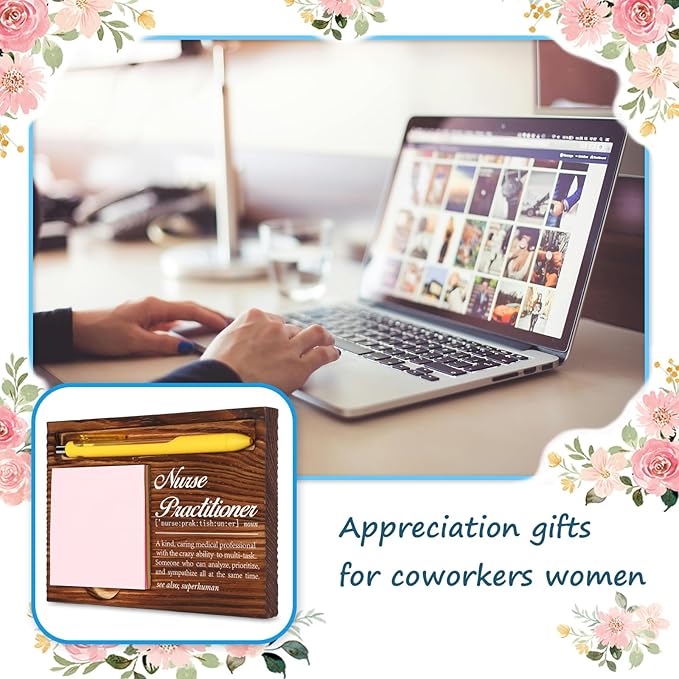 Appreciation Gifts for Nurse Practitioner, for Nursing Students Gifts, Nurses Definition Gifts, Nurses Week, Nurse Practitioner Counselor Gifts, Desk Retro Note Pad Holder VN342