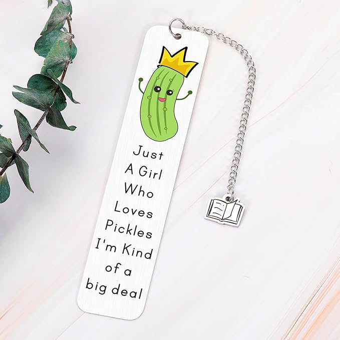 Funny Bookmark for Women, Pickle Gifts for Book Lovers, Book Marks for Reading Women, Girls Christmas Gifts for Pickle Lovers, Stocking Stuffers for Girls Pickle Lovers, Birthday Valentines Day Gifts