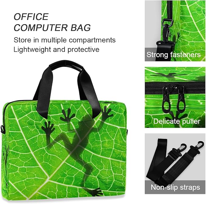 Frog Laptop Messenger Bag Case Sleeve Briefcase for Men Women