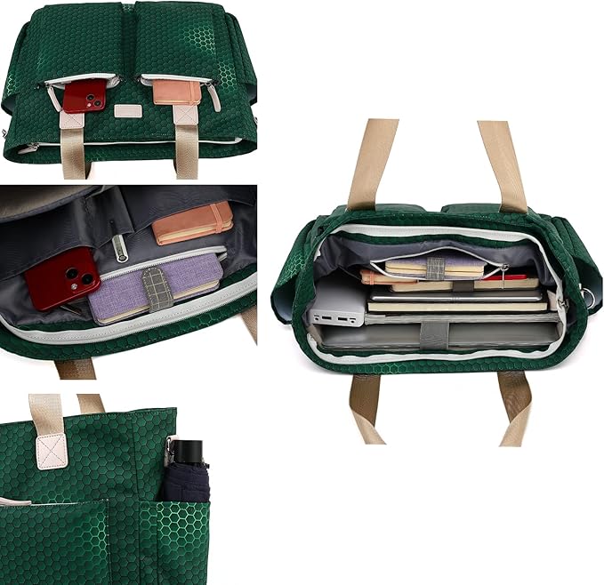 canvaslife Laptop Briefcase, Practical Waterproof Versatile Laptop Shoulder Messenger Bag (15 "-15.6" A-9)