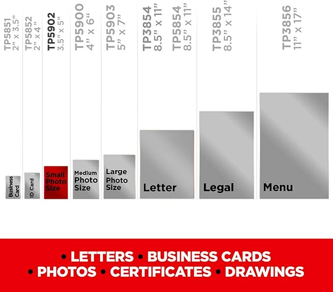 Scotch Thermal Laminating Pouches, 50 Count, Clear, 3 mil., Laminate Homemade Ornaments, Christmas Banners and Gift Tags, Ideal Holiday Supplies, Fits Letter Sized (8.9 in. × 11.4 in.) Paper