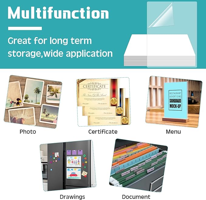 Sherr 300 Pack 10 Mil Laminating Pouches Thermal Laminating Sheets Letter Size 9 x 11.5 Inch Clear Plastic Paper Hot Glossy Sheets Office Supplies