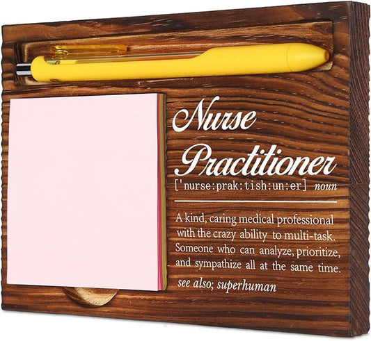 Appreciation Gifts for Nurse Practitioner, for Nursing Students Gifts, Nurses Definition Gifts, Nurses Week, Nurse Practitioner Counselor Gifts, Desk Retro Note Pad Holder VN342