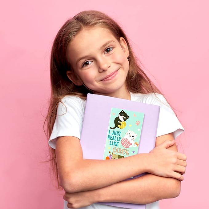 I Just Really Like Cat Sticky Notes Set, 550 Sheets, Cute Cat and Paw Shaped Self-Stick Notes Pads Animal Divider Tabs Bundle Writing Memo Pads Back to School Office Supplies Small Gift