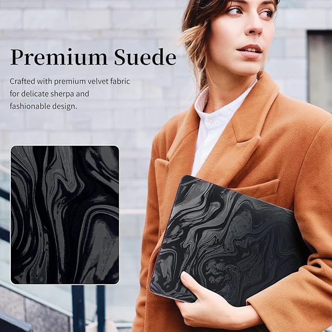 Velvet Black Ripple Design for MacBook Pro 16 inch Case 2023 2021 Model A2991 A2780 A2485 M3 M2 M1 Pro/Max Chip