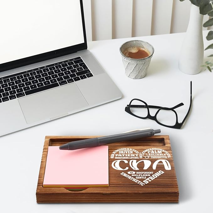 Certified Nursing Assistant Sticky Note Holder, Certified Nursing Assistant Thank You Appreciation Gifts for Men, Women, CNA Office Desk Self-Stick Note Pad Holders GSH377