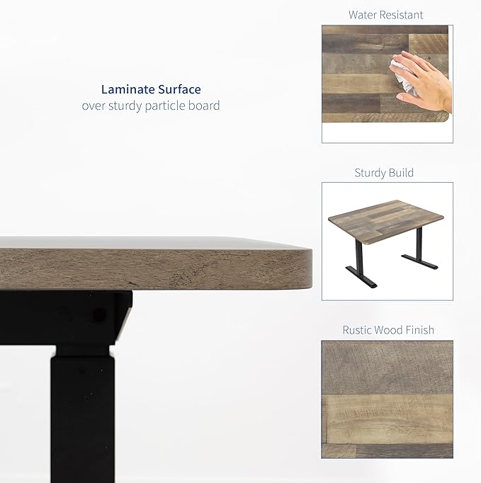 VIVO Reclaimed Wood Universal 48 x 30 inch Solid One-Piece Table Top for Standard and Sit to Stand Height Adjustable Home and Office Desk Frames, DESK-TOP48-30P