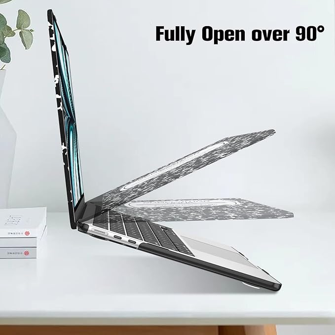 Fintie Case for MacBook Air 13.6 Inch A3113 A2681 (2022 2023 2024 Release) - Snap On Hard Shell Cover for MacBook Air 13.6" M2 M3 Chip with Liquid Retina Display and Touch ID (Composition Book)