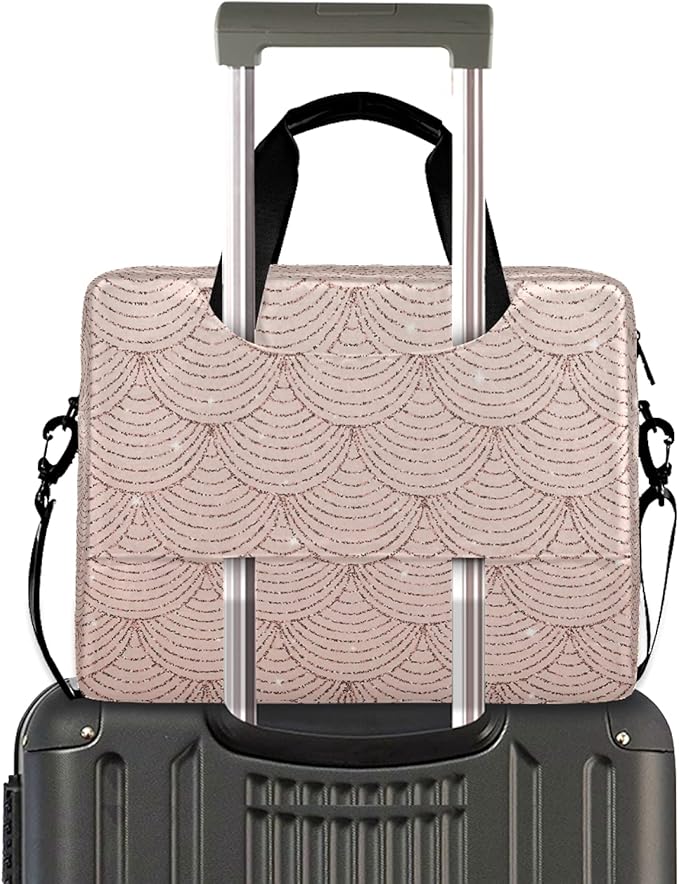 ALAZA Rose Gold Glitter Mermaid Scales Laptop Messenger Bag Case Sleeve Briefcase Women, Multi02