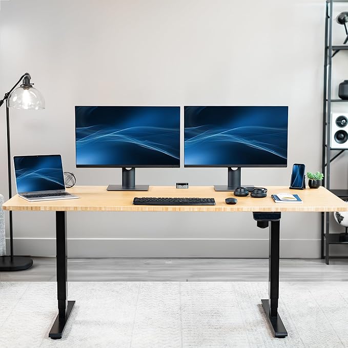 VIVO Universal 71 x 30 inch Solid One-Piece Table Top for Standard and Sit to Stand Height Adjustable Home and Office Desk Frames, Bamboo, DESK-TOP71O