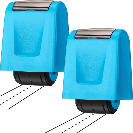Sherr 2 Handwriting Line Stamp Roller Dashed Handwriting Lines Practice Roller Stamp for Kids, Teachers Kindergarten Education Classroom Back to School Need(2.72 x 2.44 x 1.54 Inch,Blue)